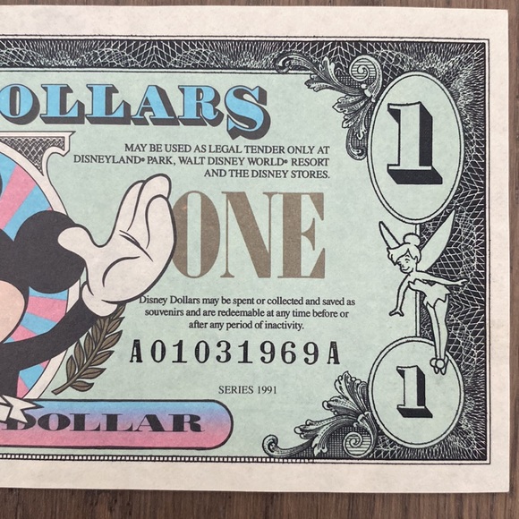 $1 Disney Dollar Mickey Waving 1991 - Picture 5 of 8